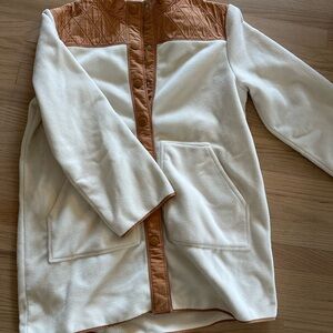 Draper James White and Tan Coat